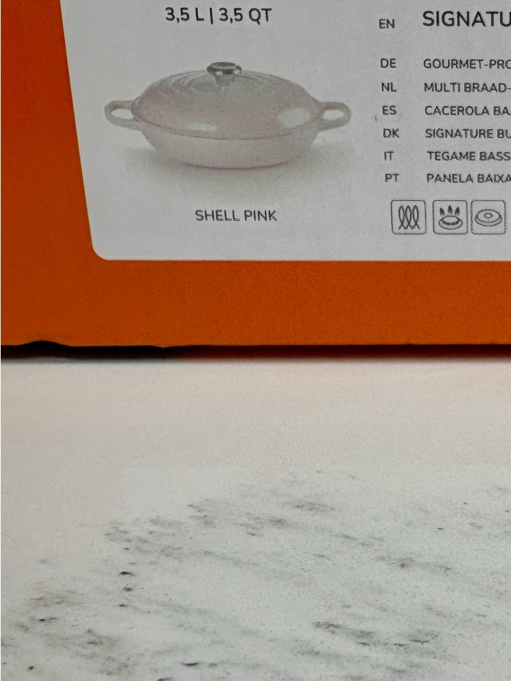 Brand New Le Creuset Shell Pink Enameled Cast Iron Dutch Oven w/Stainless Knob - Picture 6 of 6